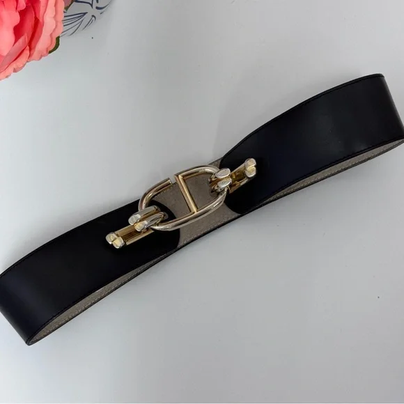 Vintage Christian Dior Leather Belt with CD Buckle - Picture 2 of 5